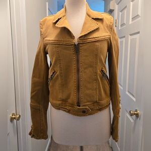 Free People Distressed Jacket, Size Small